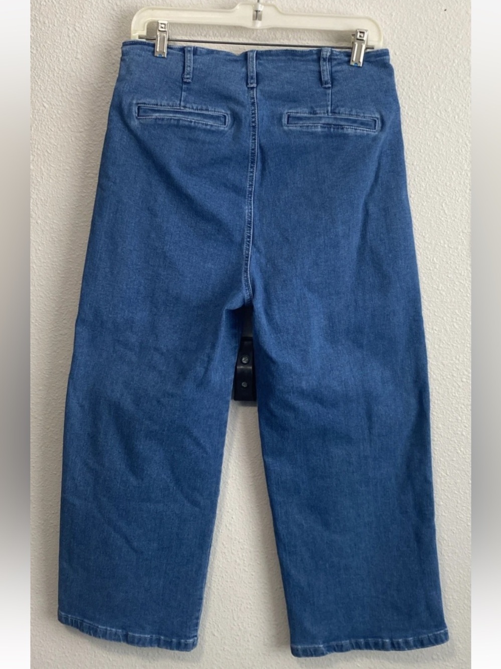 High-Waist Wide Leg Women’s Jeans Denim Retro Button design - Picture 5 of 14